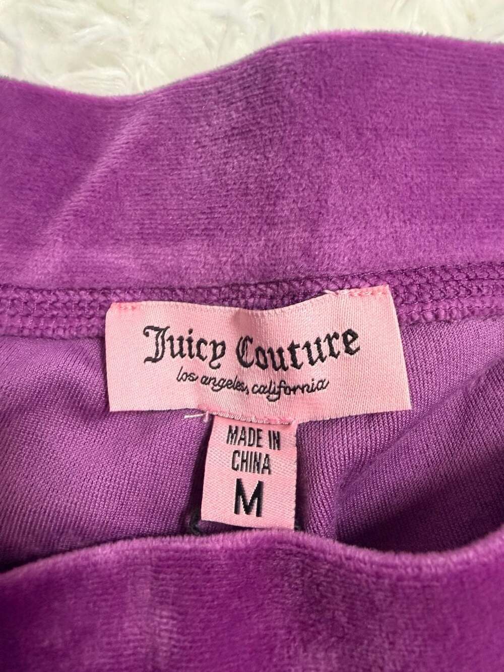 M Juicy Couture OG Big Bling Velour Track Set in Blackberry - Picture 8 of 9